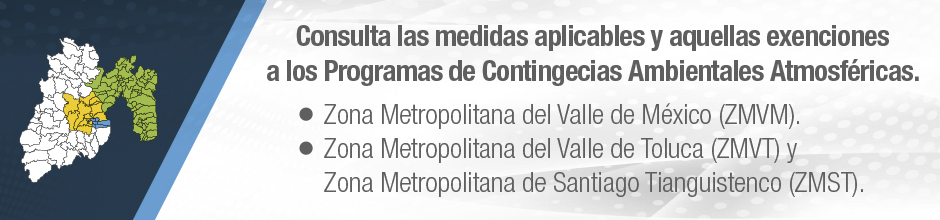 Medidas aplicables y aquellas exenciones a los Programas de Contingencias Amb Atmos